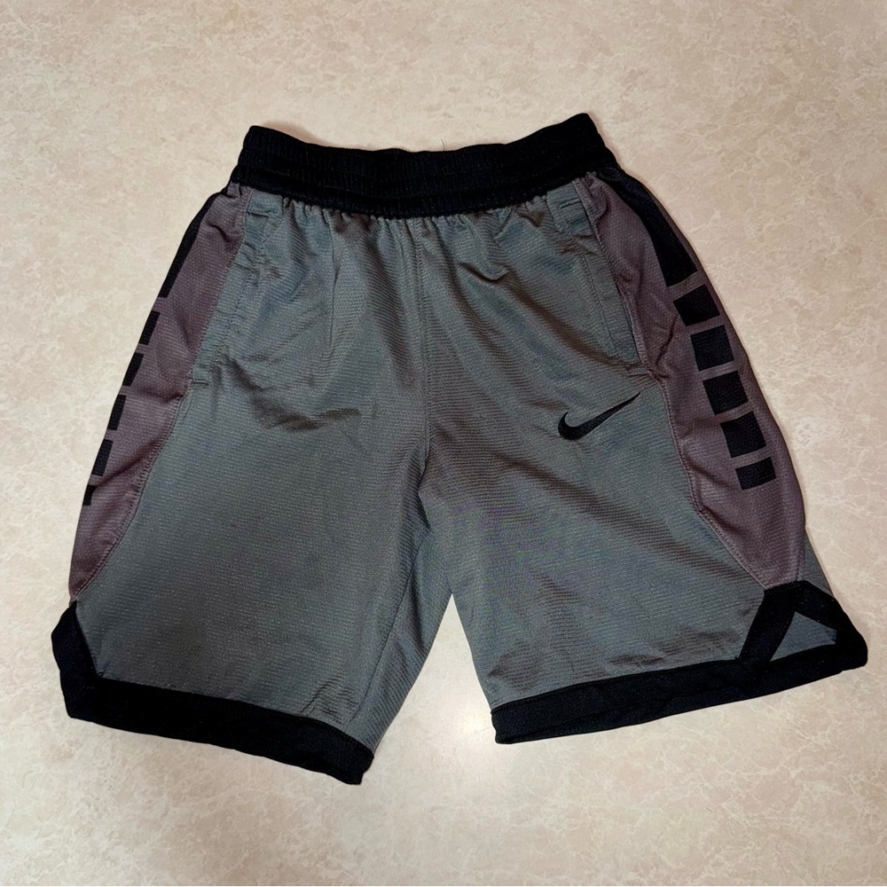 Nike Kids Gray and Black Athletic Shorts